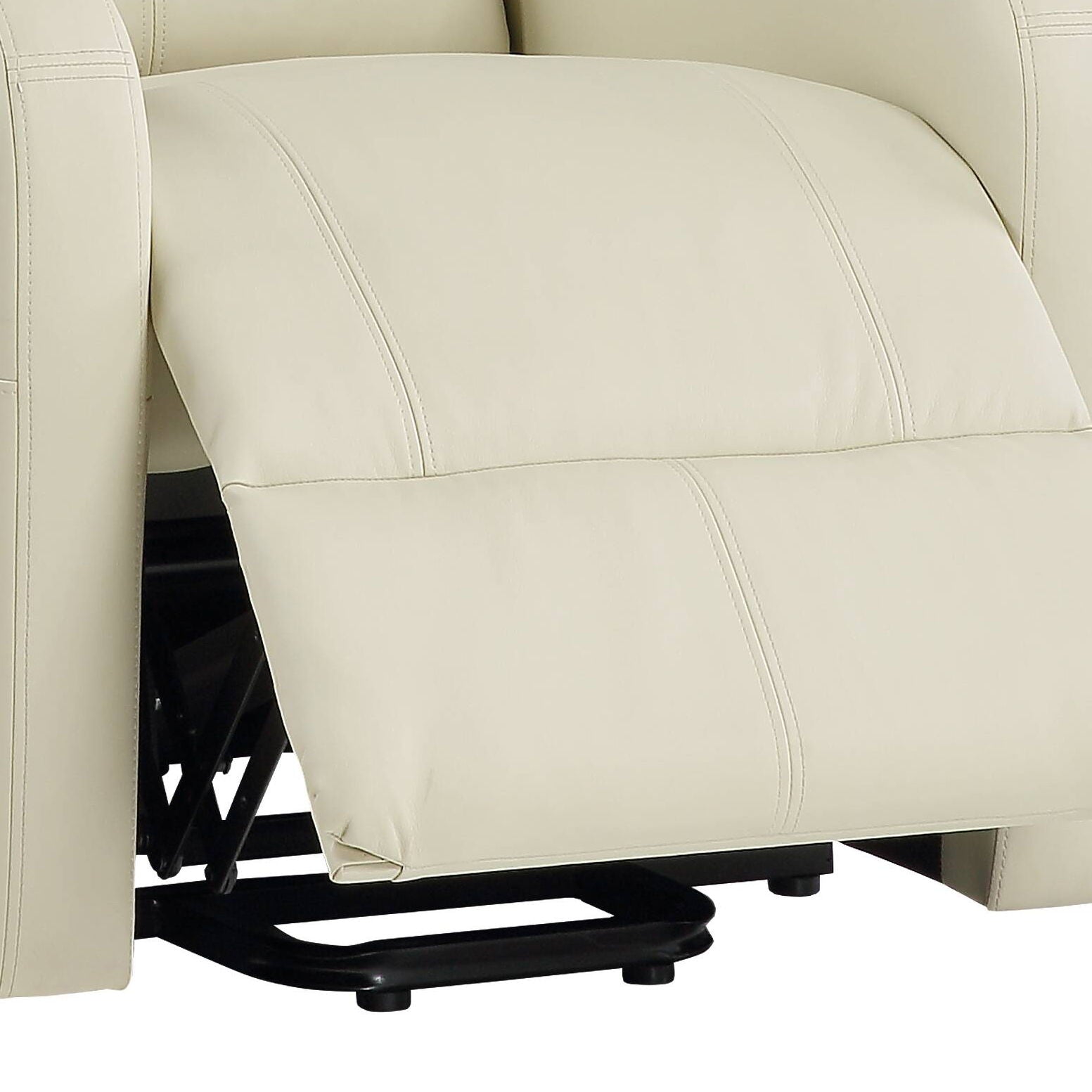 Ricardo Power Motion Recliner With Lift cream leather upholstery with lift base on Tampa Home & Garden Store