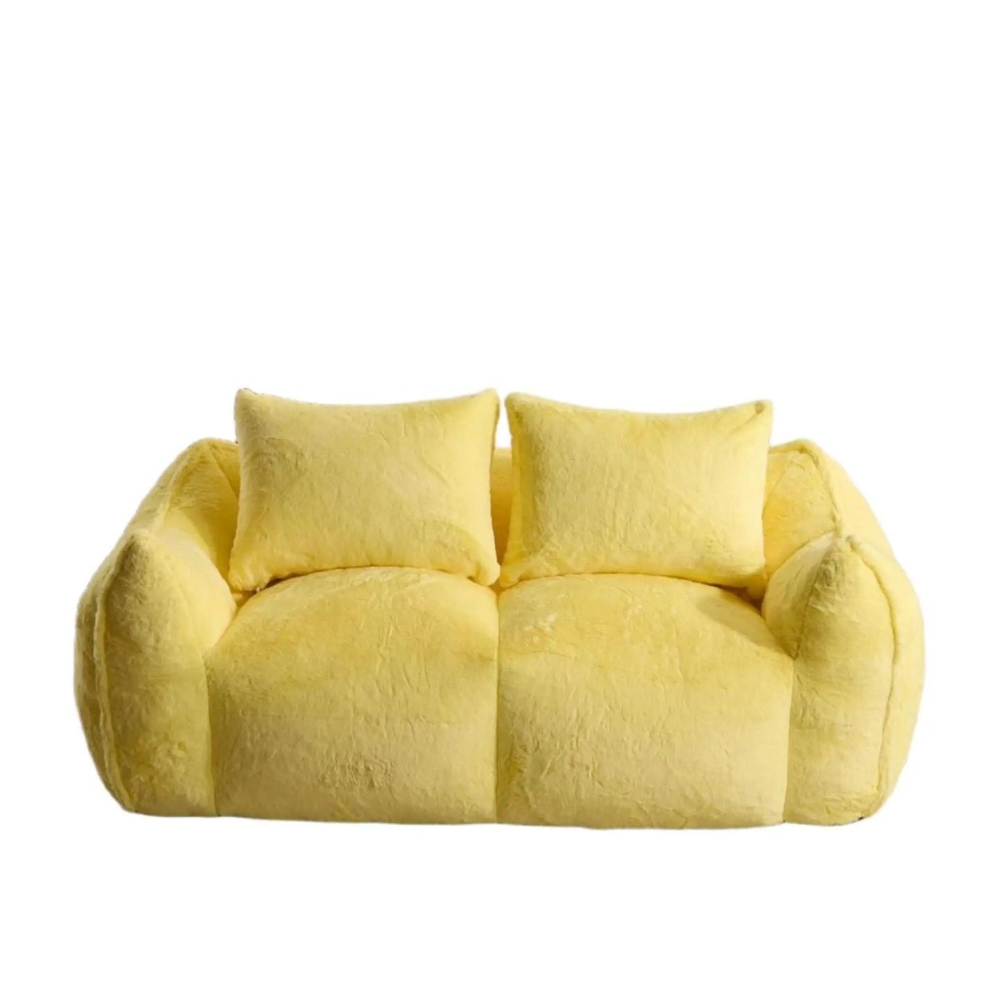 Giant Bean Bag Couch and Fluffy Loveseat