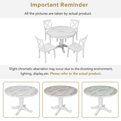 Elegant 5 Pieces Dining Table and 4 Chairs Set
