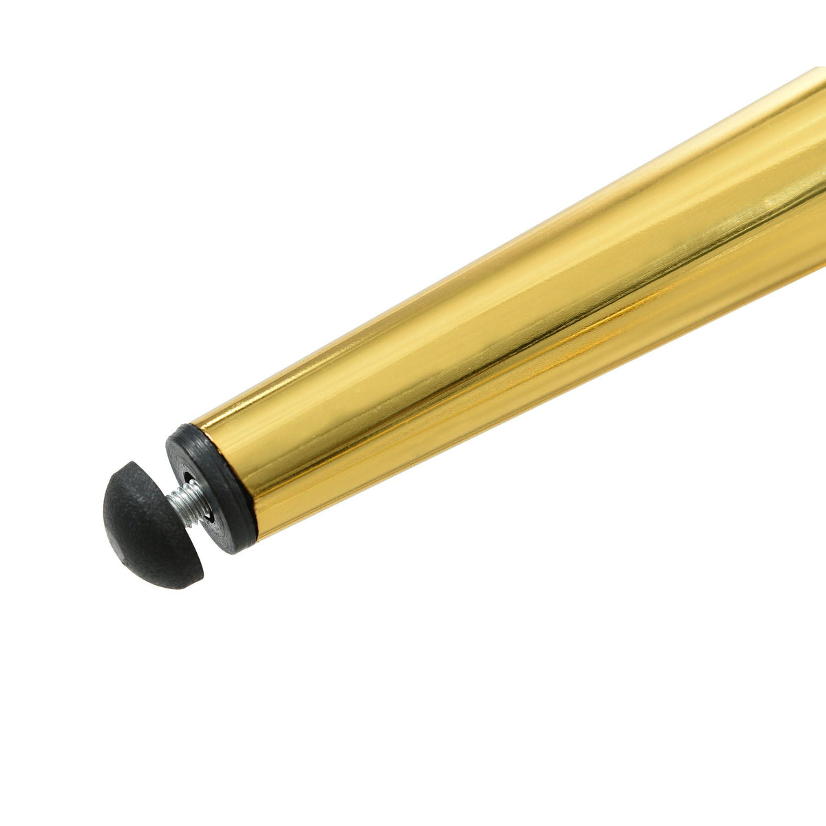 Vanity hardware bar in gold brass with black end caps and screw mount on Tampa Home & Garden Store