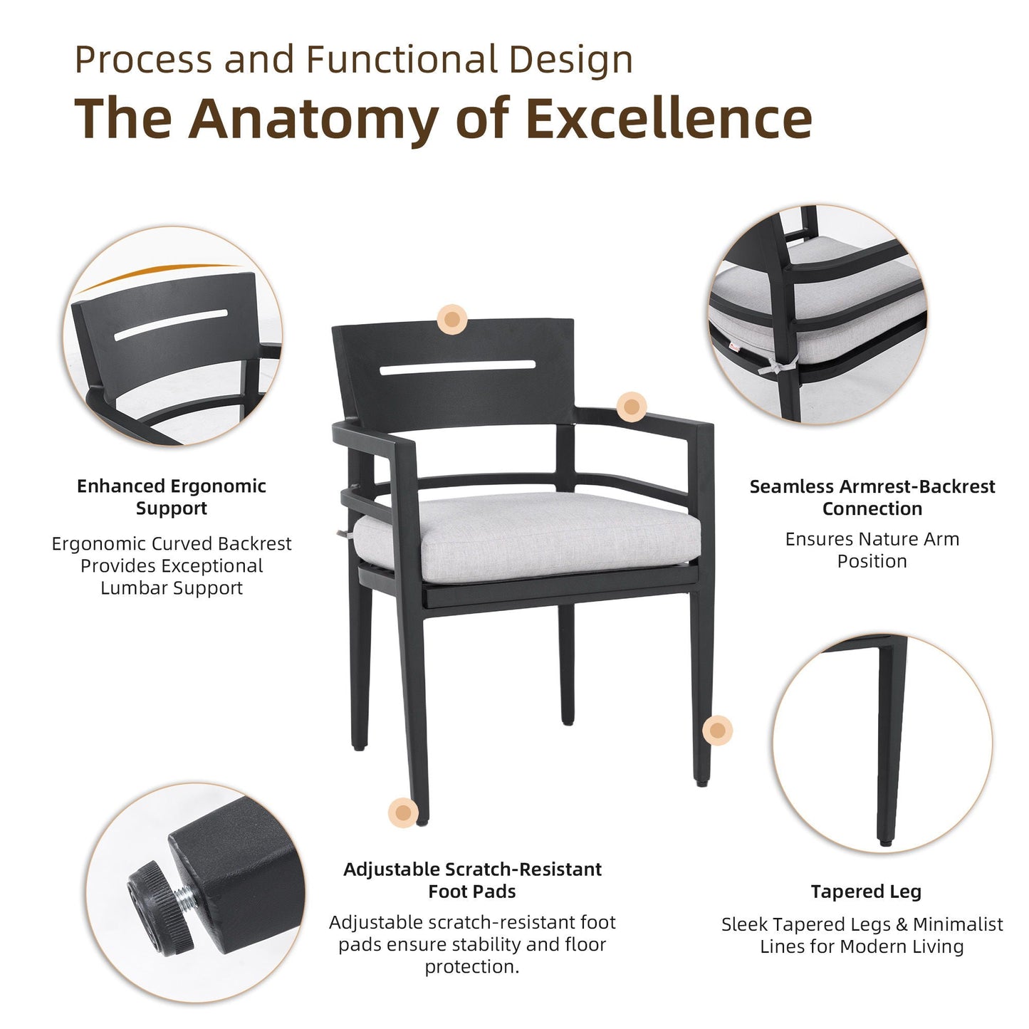 Outdoor Patio and Squircle Dining Table Set