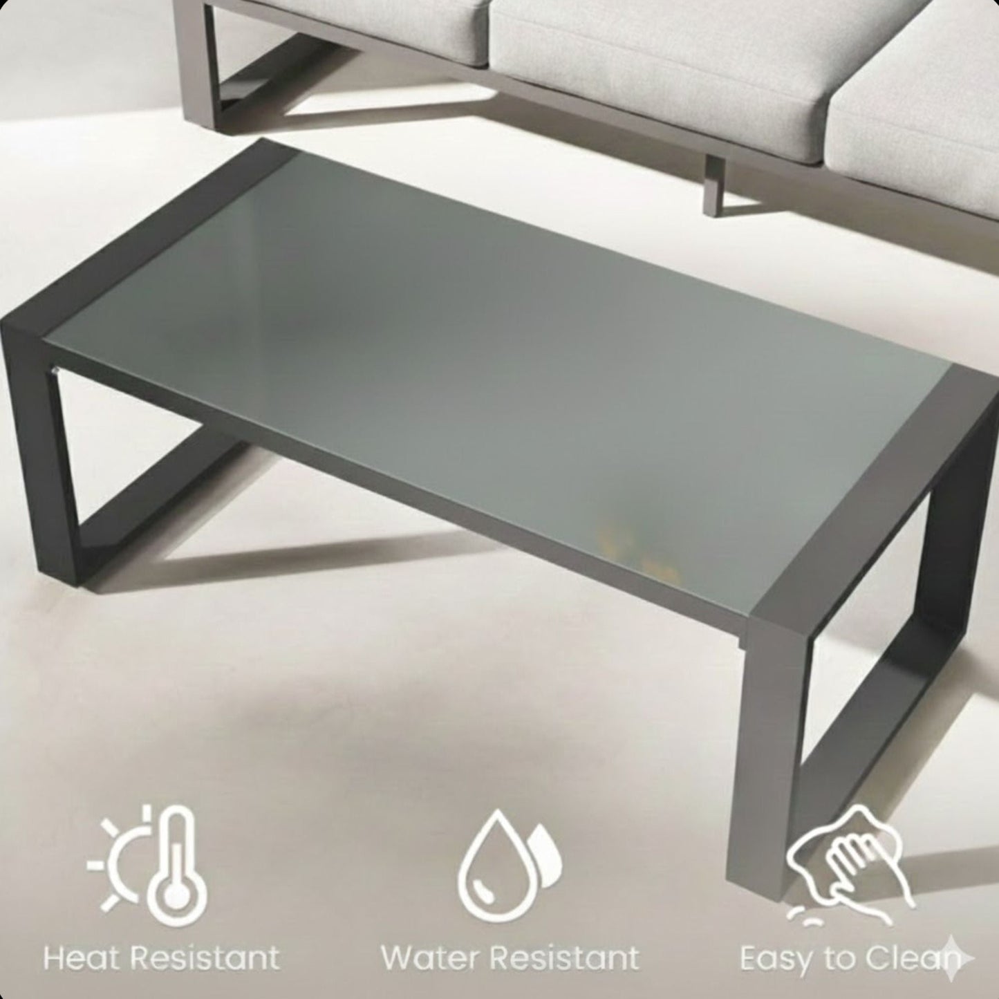 Modern Outdoor Sofa Set with the Coffee Table