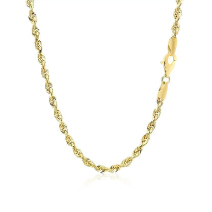 3.0mm 10k yellow gold solid diamond-cut rope chain necklace by Bids.com on Tampa Home & Garden Store