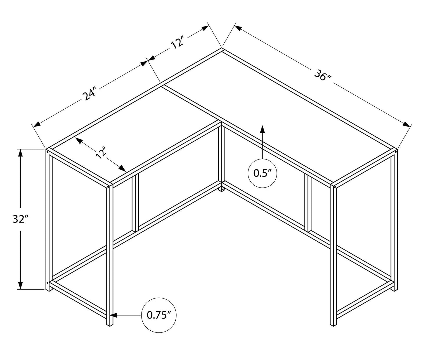 Corner Console Table With L Shaped Design