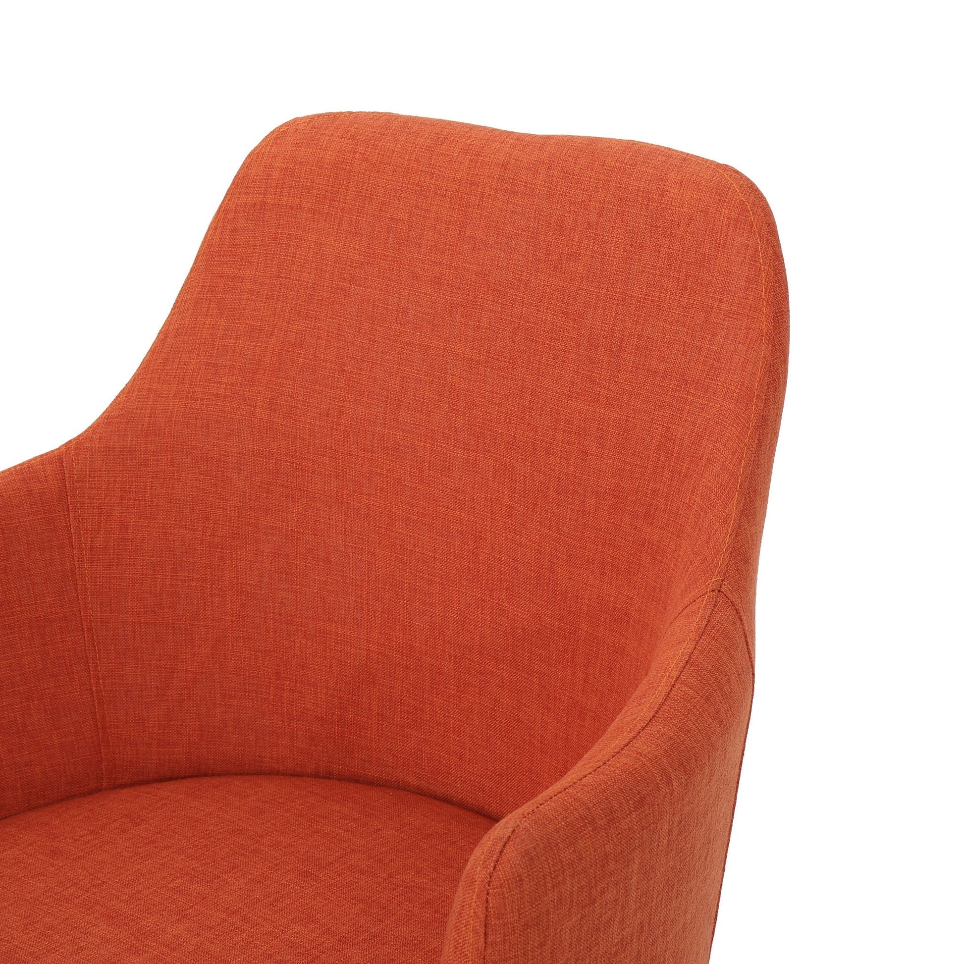 Elegant Dining Chair With Contoured Support in orange fabric upholstery HouseOfZazla on Tampa Home & Garden Store