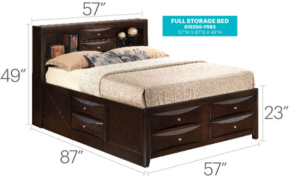 Marilla Storage Bed With Bookcase Headboard