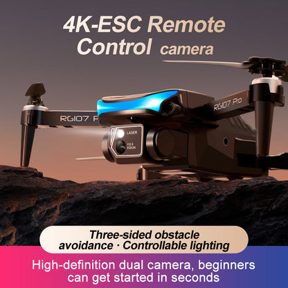 Obstacle Avoidance UAV drone with 4K dual cameras, blue-accent black quadcopter by Sell My Stuff on Tampa Home & Garden Store