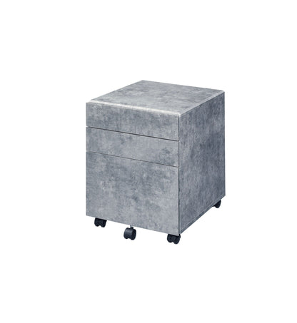 Jurgen File Cabinet gray metal on wheels, 3-drawer filing cabinet by HouseOfZazla on Tampa Home & Garden Store