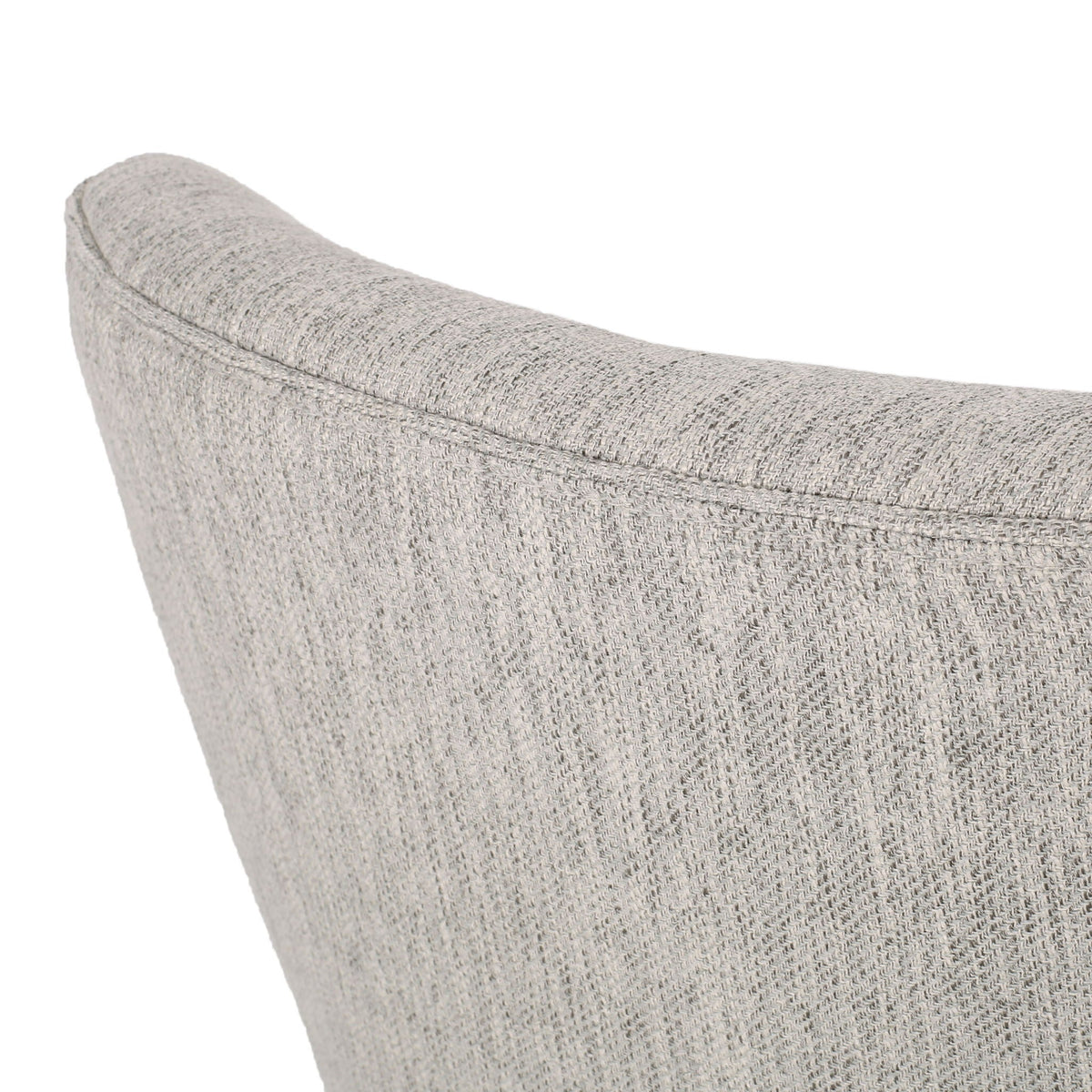 Modern dining chair set in gray woven fabric upholstery close-up (set of 2) on Tampa Home & Garden Store