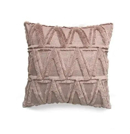 Plush Solid Color Sofa Pillowcase for Living Room