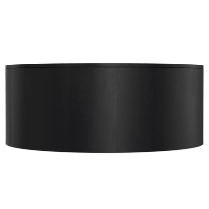 Millbury Drum Coffee Table black cylindrical drum design in matte black by HouseOfZazla on Tampa Home & Garden Store