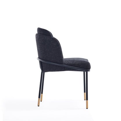 Flor Dining Chair with twill weave upholstery in dark gray, HouseOfZazla side chair on Tampa Home & Garden Store