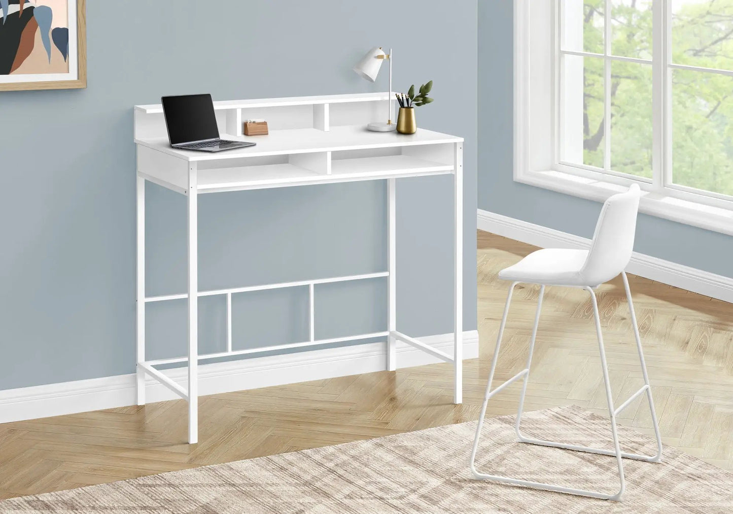 Standing Desk for Home Office and Laptop Storage