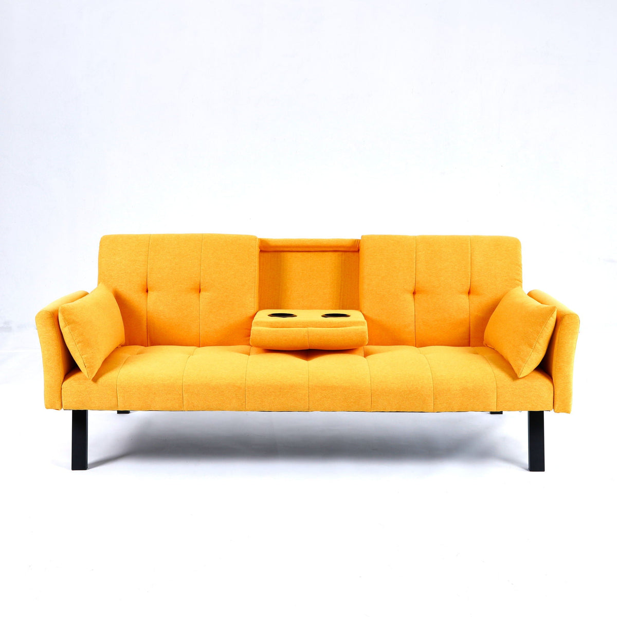 Compact Foldable Sofa Bed and Cup Holder