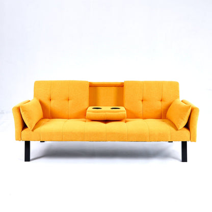 Compact Foldable Sofa Bed and Cup Holder