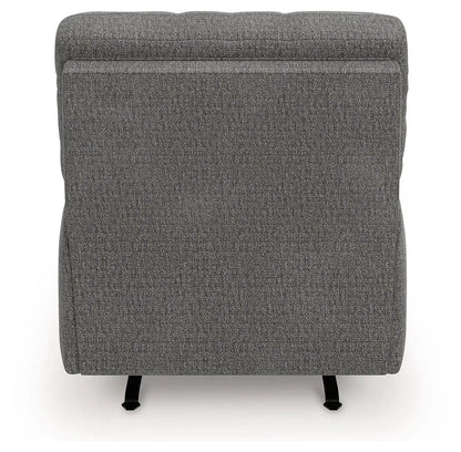 Clarington Rocker Recliner back view in Greystone fabric by Unique Piece Furniture on Tampa Home & Garden Store