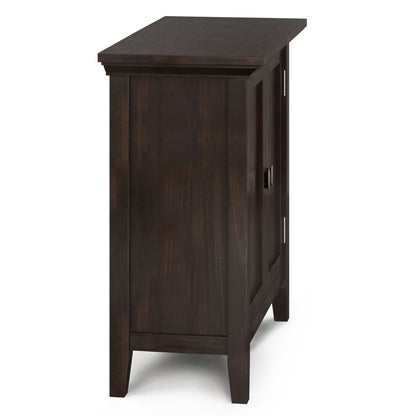 Redmond low storage cabinet in Brunette Brown wood finish, accent cabinet on Tampa Home & Garden Store