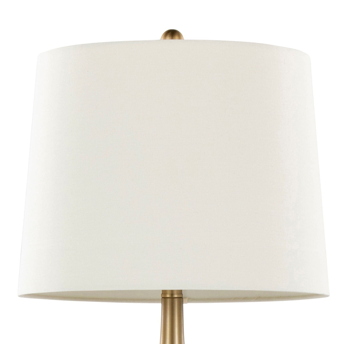 Pebble table lamp set of 2 with brass base and white shade by HouseOfZazla on Tampa Home & Garden Store