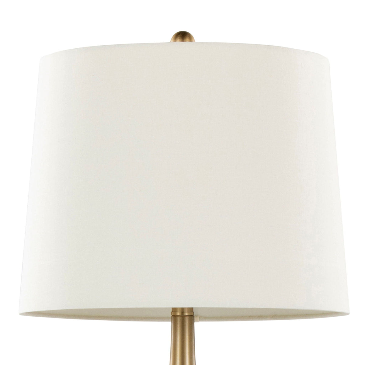 Pebble table lamp set of 2 with brass base and white shade by HouseOfZazla on Tampa Home & Garden Store