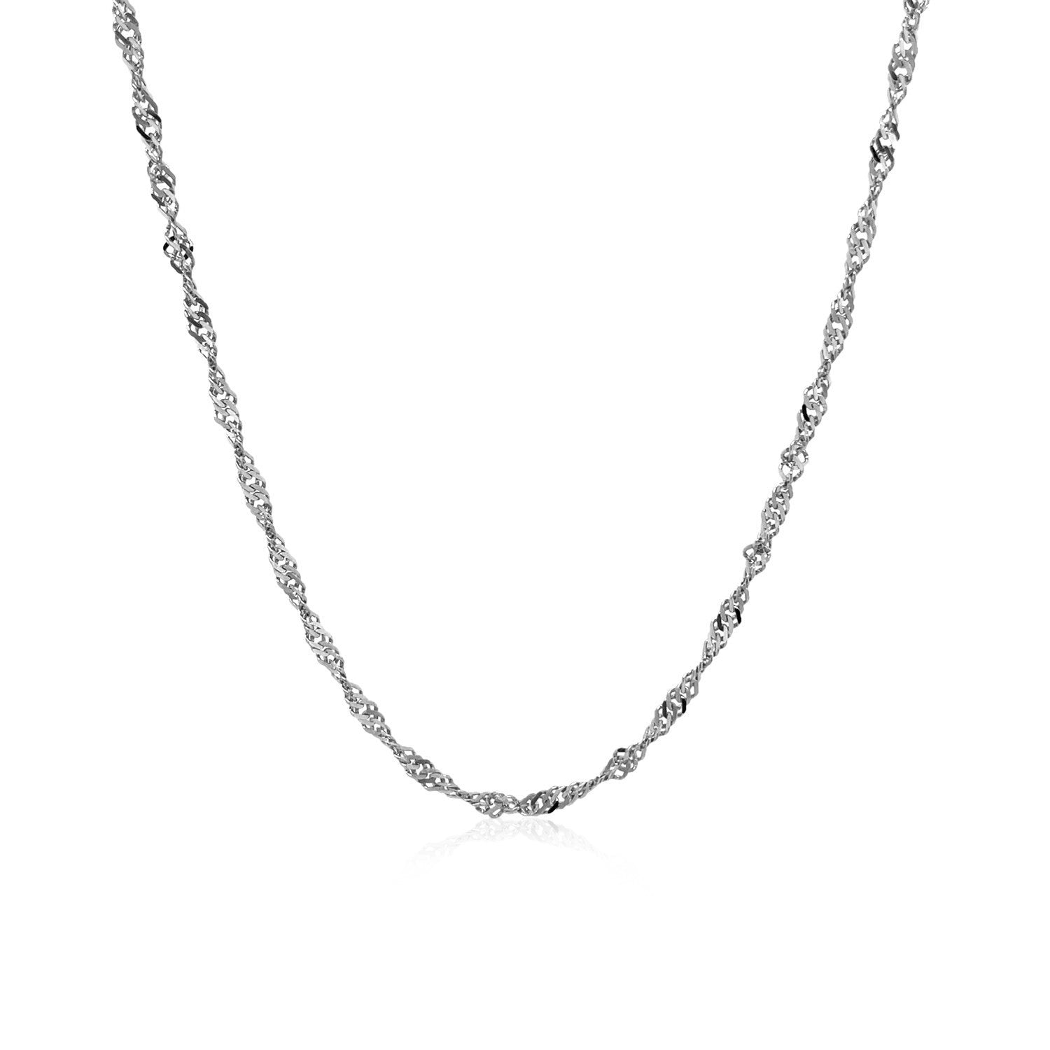 14k white gold Singapore chain necklace 1.7mm, brand Bids.com on Tampa Home & Garden Store