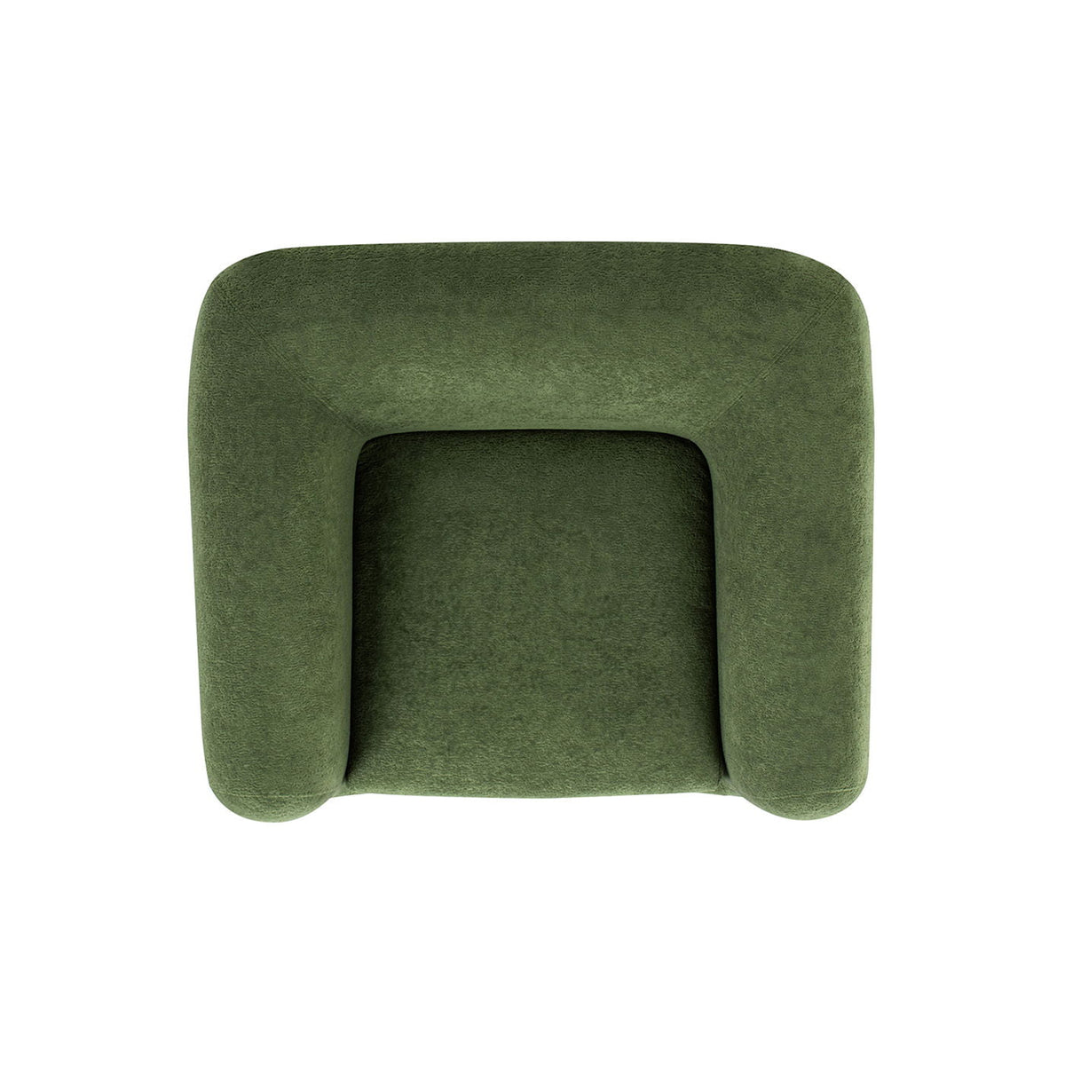HouseOfZazla Sherpa arm chair in dark green with removable cushion on Tampa Home & Garden Store