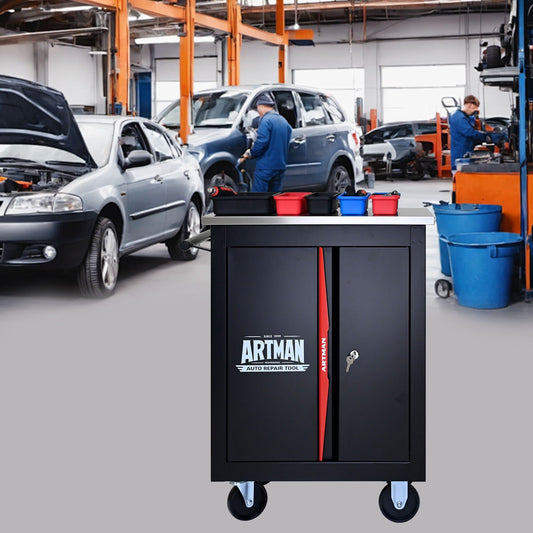 Double Door Steel Tool Cart for the Home and Shop