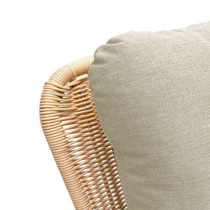 Contemporary Minimalist Wicker Rocking Chair with soft beige cushions by HouseOfZazla on Tampa Home & Garden Store