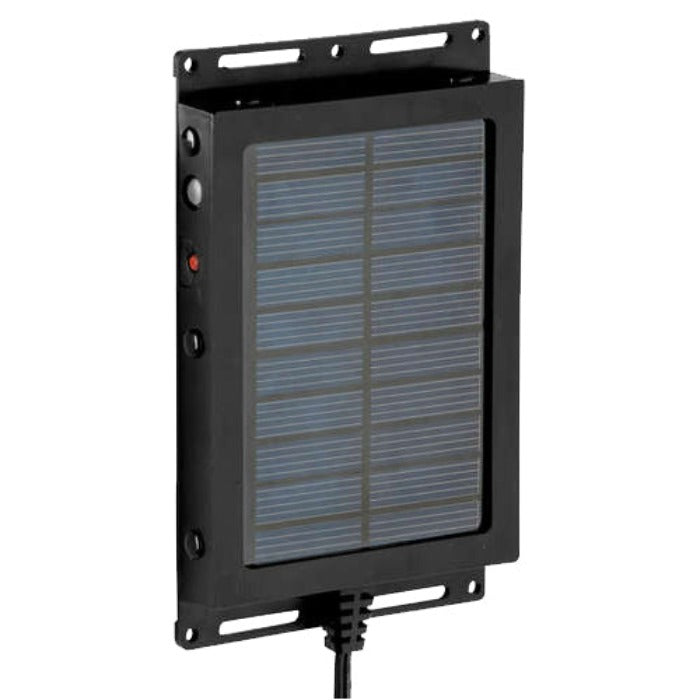 Little Giant LED EggLite solar panel fountain accessory, black frame with mounting brackets on Tampa Home & Garden Store