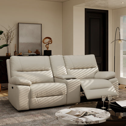 Malibu Motion 3-Pc Reclining Loveseat Cream Taupe Beige with Cup Holders by HouseOfZazla on Tampa Home & Garden Store