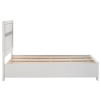 Urbana storage panel bed in white with paneled headboard and slatted base HouseOfZazla on Tampa Home & Garden Store
