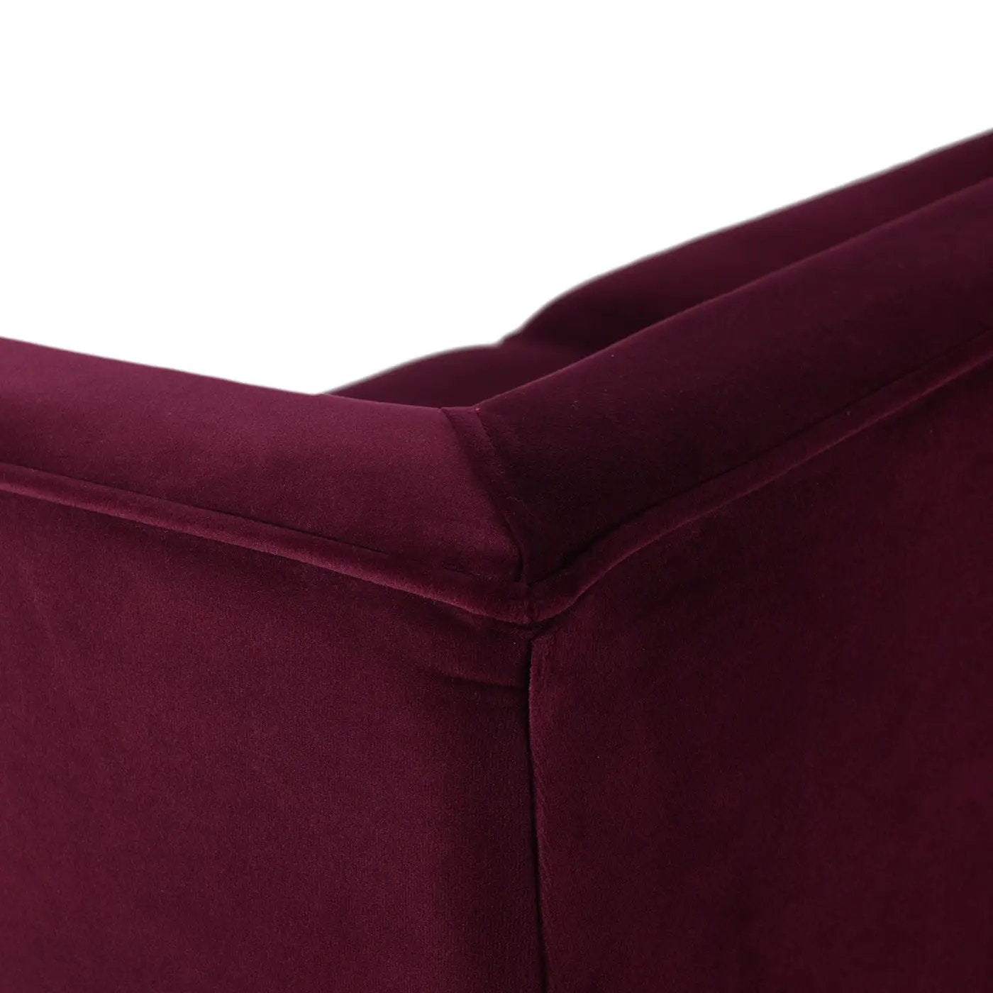 Jack - Modern Tuxedo Tufted Sofa burgundy velvet upholstery Unique Piece Furniture on Tampa Home & Garden Store