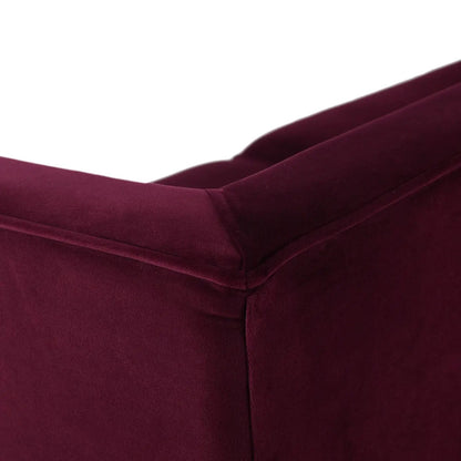 Jack - Modern Tuxedo Tufted Sofa burgundy velvet upholstery Unique Piece Furniture on Tampa Home & Garden Store