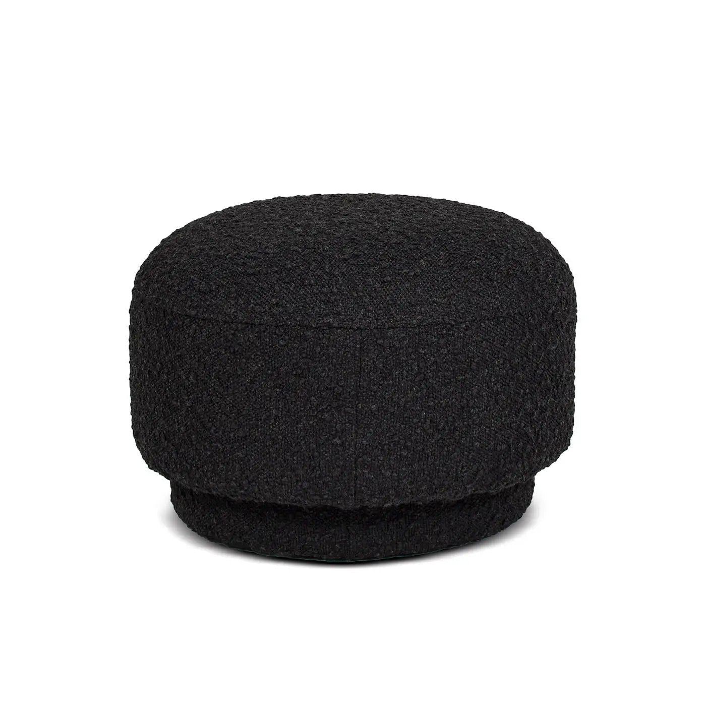 Fuji mushroom footstool ottoman in black boucle fabric by Unique Piece Furniture on Tampa Home & Garden Store