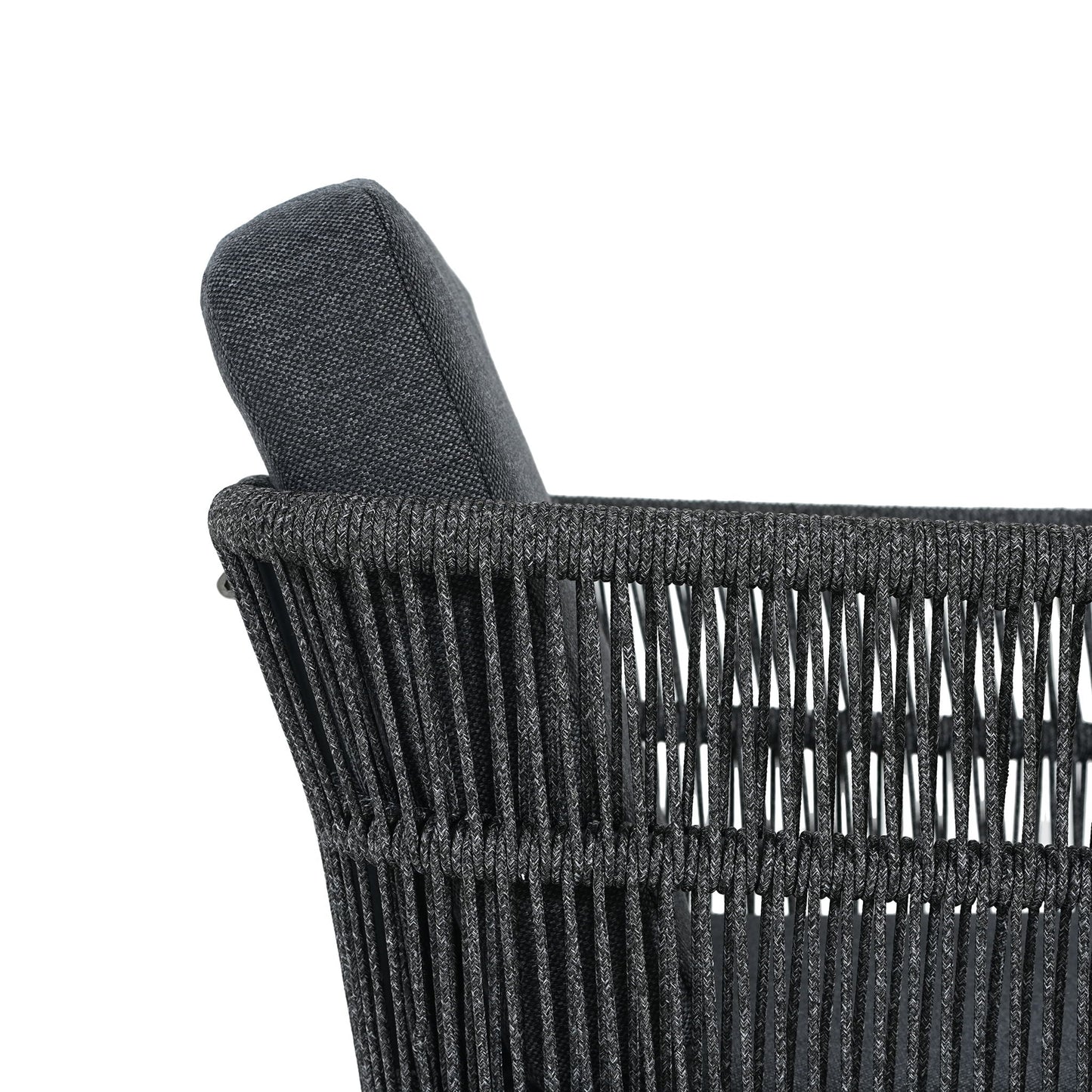 Durable Aluminum Outdoor Dining Chairs Set of Two