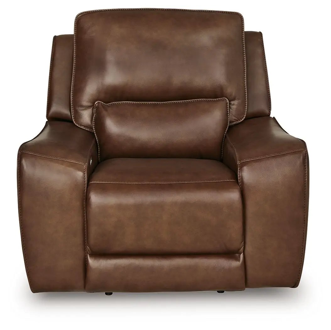 DeepWakes power recliner in brown leather with adjustable headrest by Unique Piece Furniture on Tampa Home & Garden Store