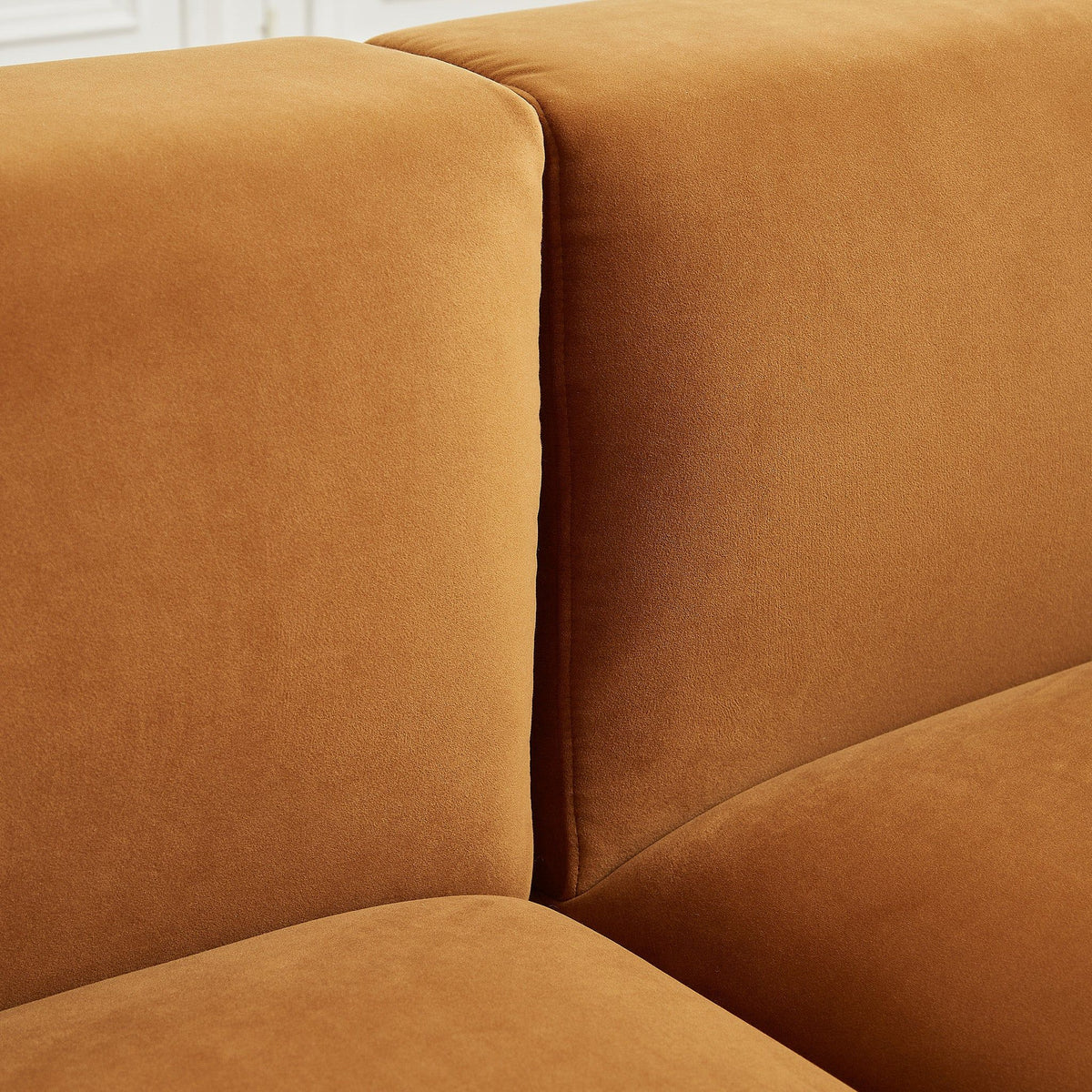 Light brown sectional sofa cushions in tan suede with plush cloud comfort left/right facing on Tampa Home & Garden Store