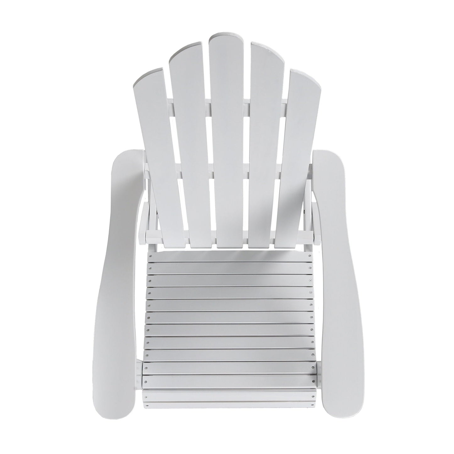 Aurascape white-painted acacia wood foldable Adirondack chair for outdoor use on Tampa Home & Garden Store