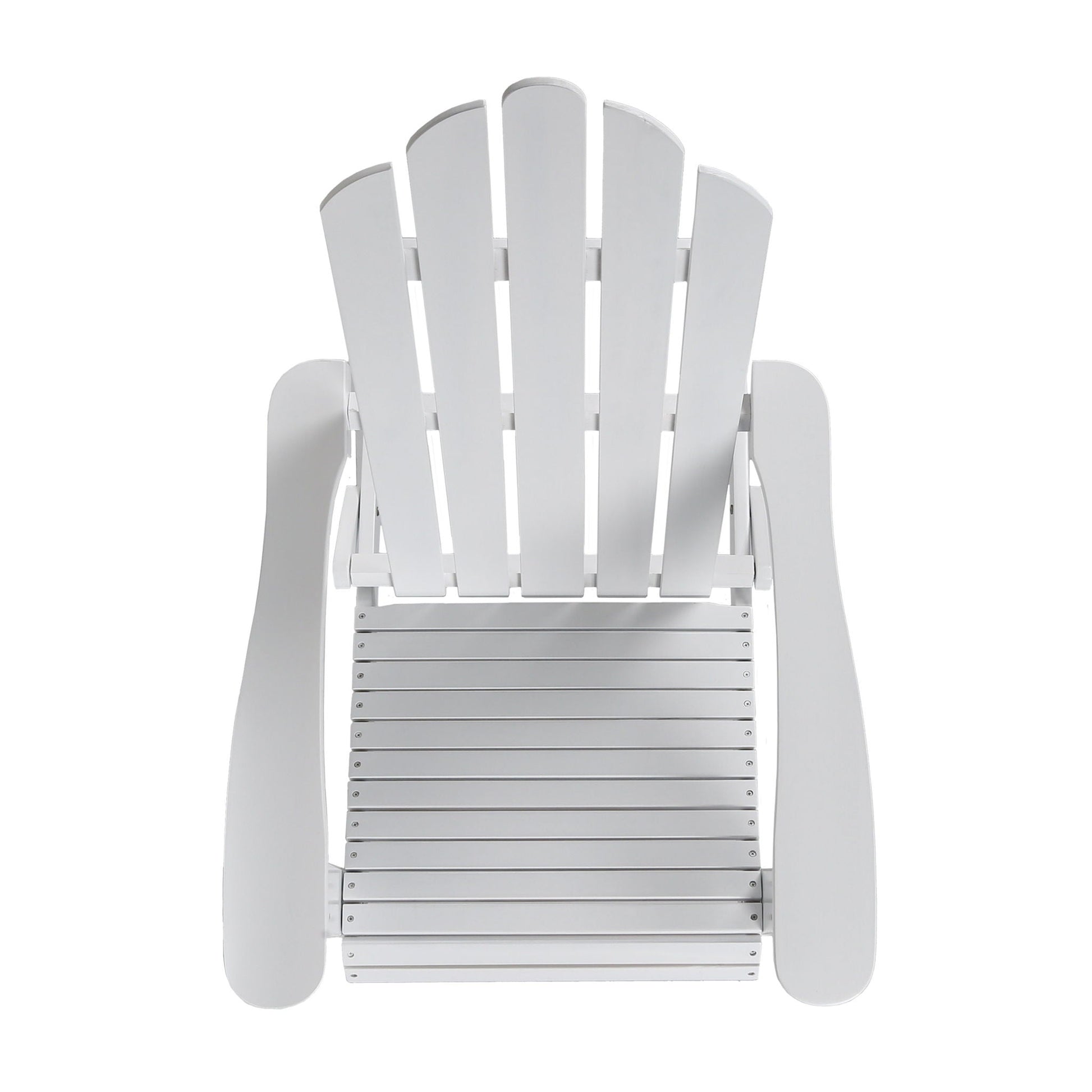 Aurascape white-painted acacia wood foldable Adirondack chair for outdoor use on Tampa Home & Garden Store