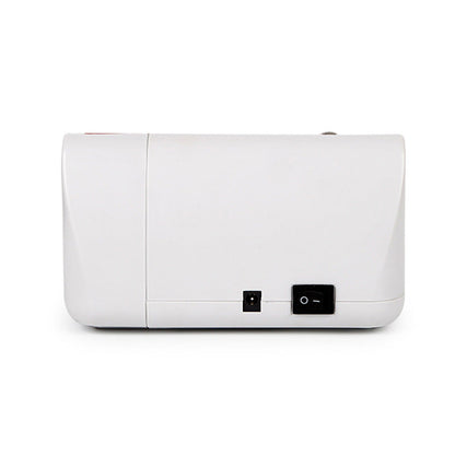 Portable currency counter with counterfeit detector, white back view on Tampa Home & Garden Store