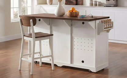 72 Inch Farmhouse Kitchen Island and Storage