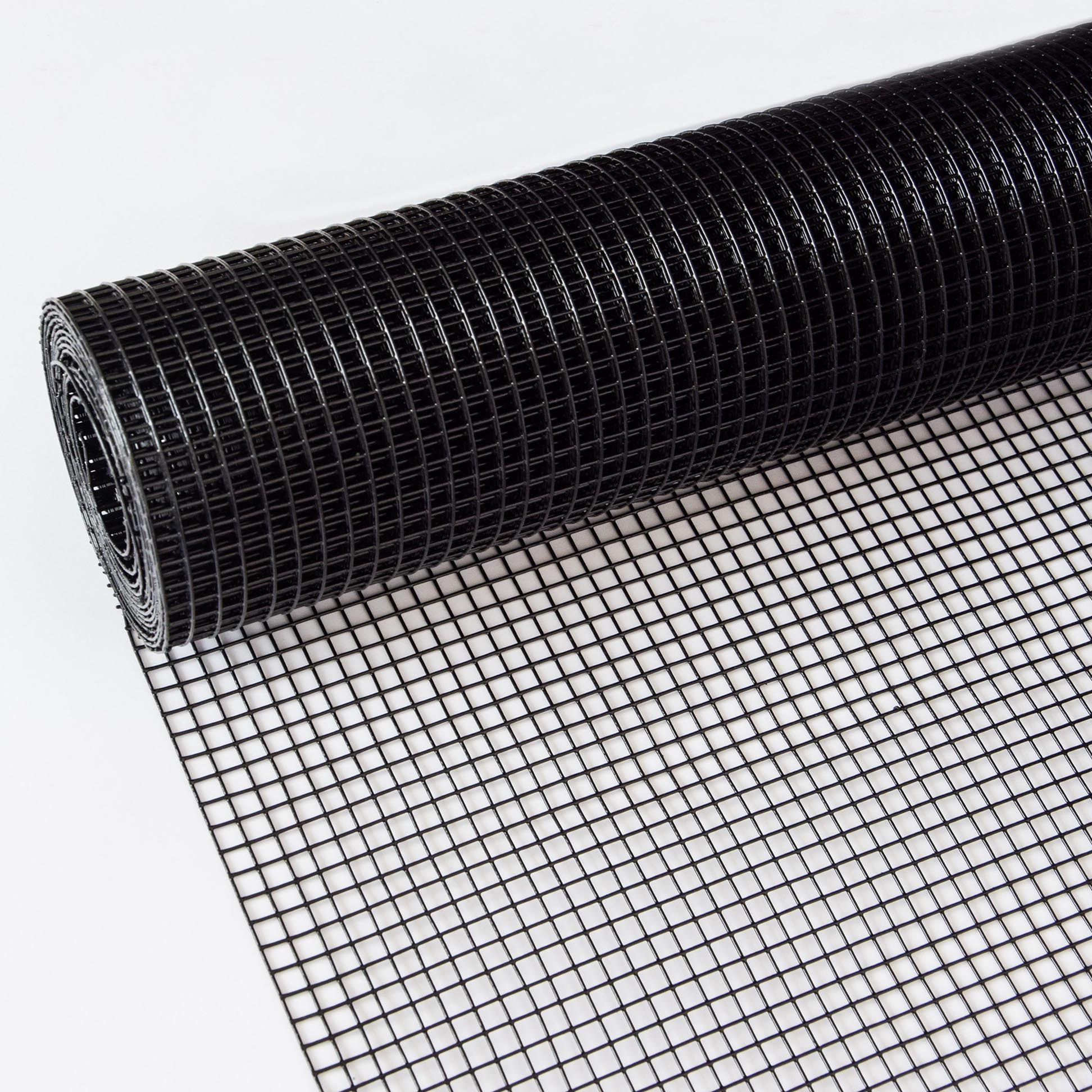 Vinyl-coated hardware cloth roll black welded wire fence mesh for poultry & home improvement on Tampa Home & Garden Store