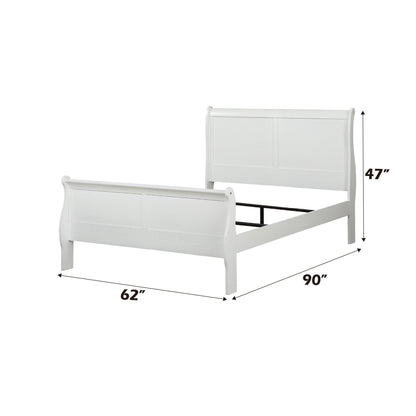 Louis Philippe Sleigh Style Bed white wood sleigh bed frame by HouseOfZazla on Tampa Home & Garden Store