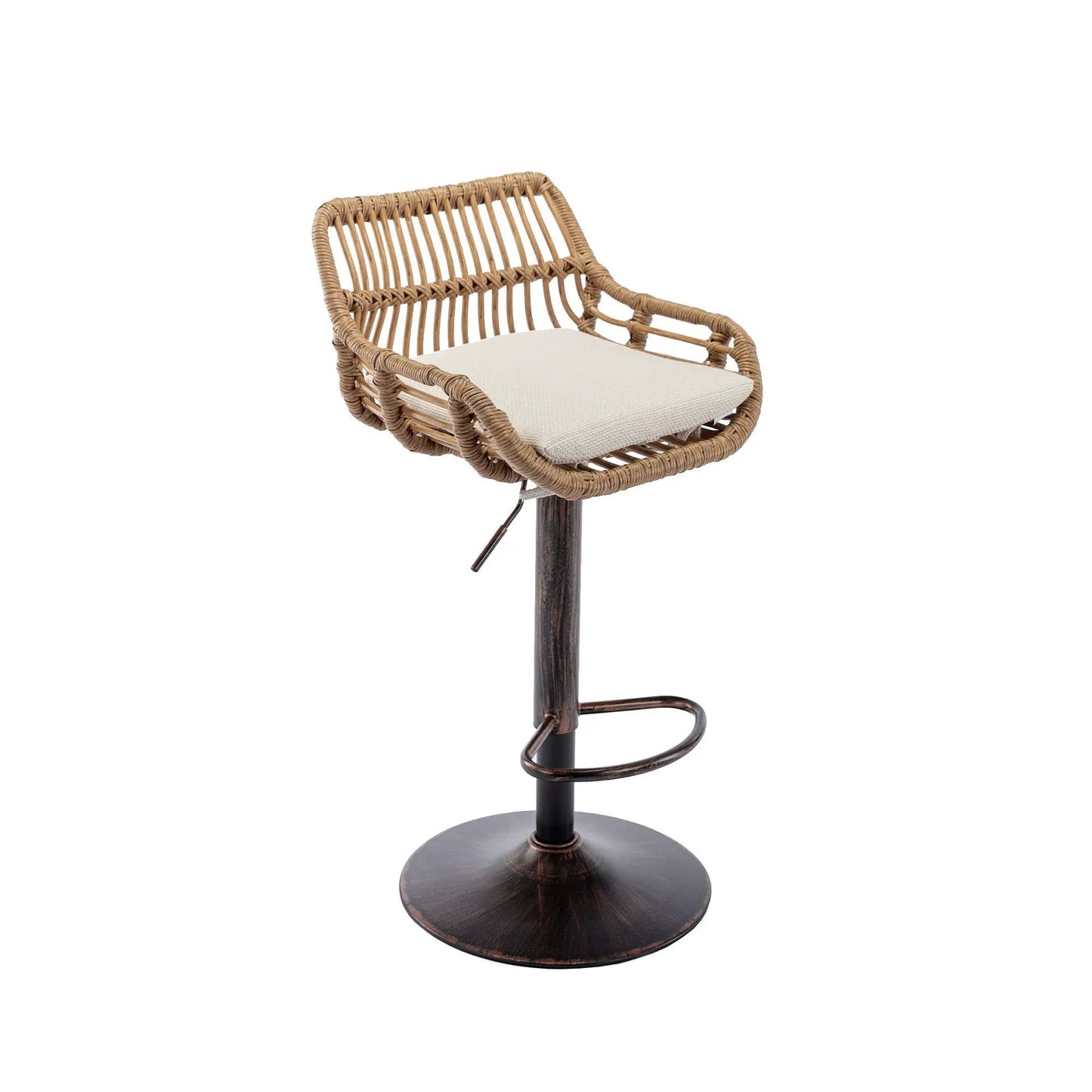 Modern Swivel Bar Stools with Footrest Set of 2