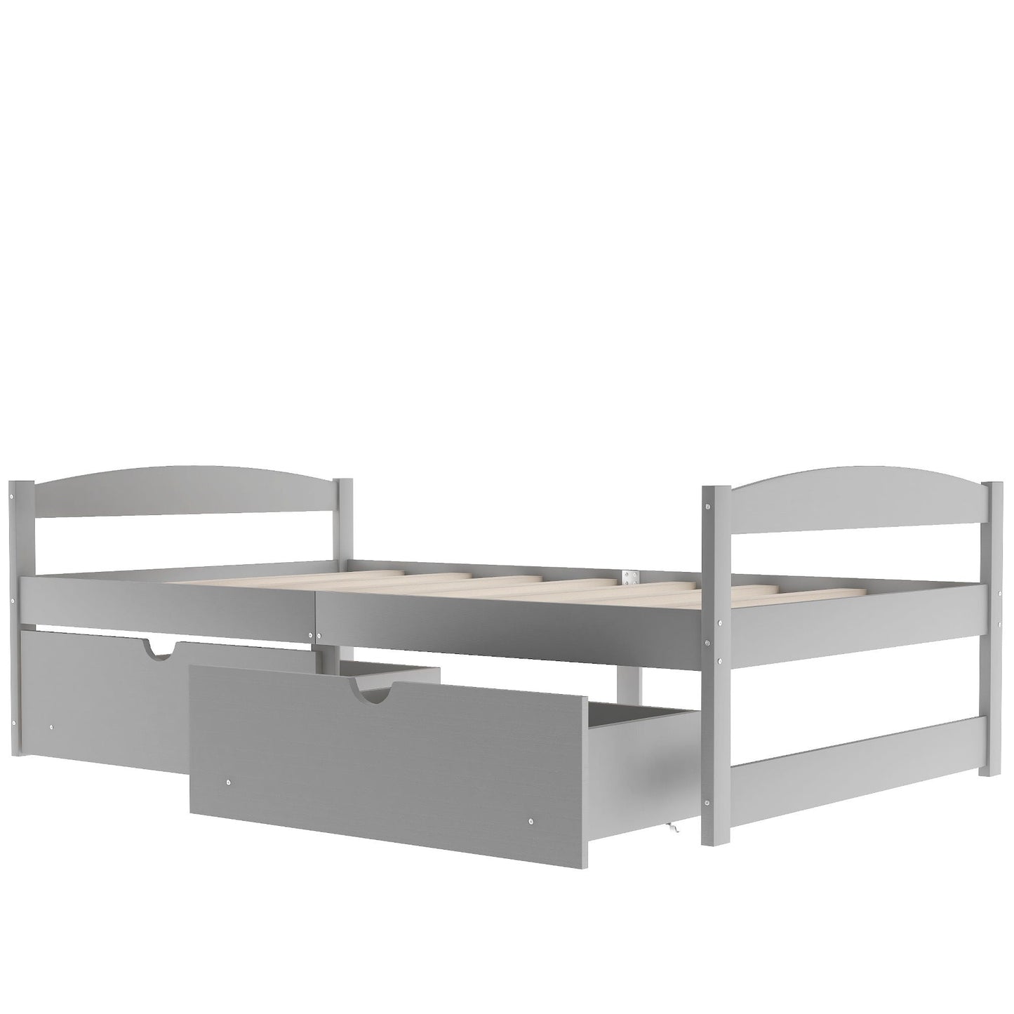 Platform bed with two gray storage drawers by HouseOfZazla on Tampa Home & Garden Store