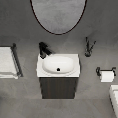 Modern Bathroom Vanity with Ceramic Basin Sink