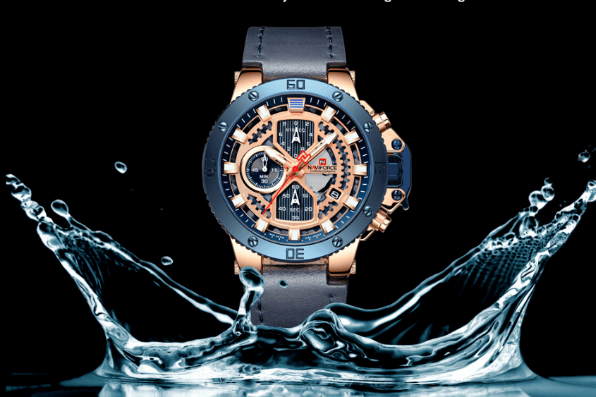 Men's waterproof watch ST1N600MK by Stevvex with blue bezel and dial with luminous hands on Tampa Home & Garden Store