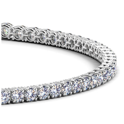 Lab-grown round diamond tennis bracelet in 14k white gold with prong-set stones on Tampa Home & Garden Store