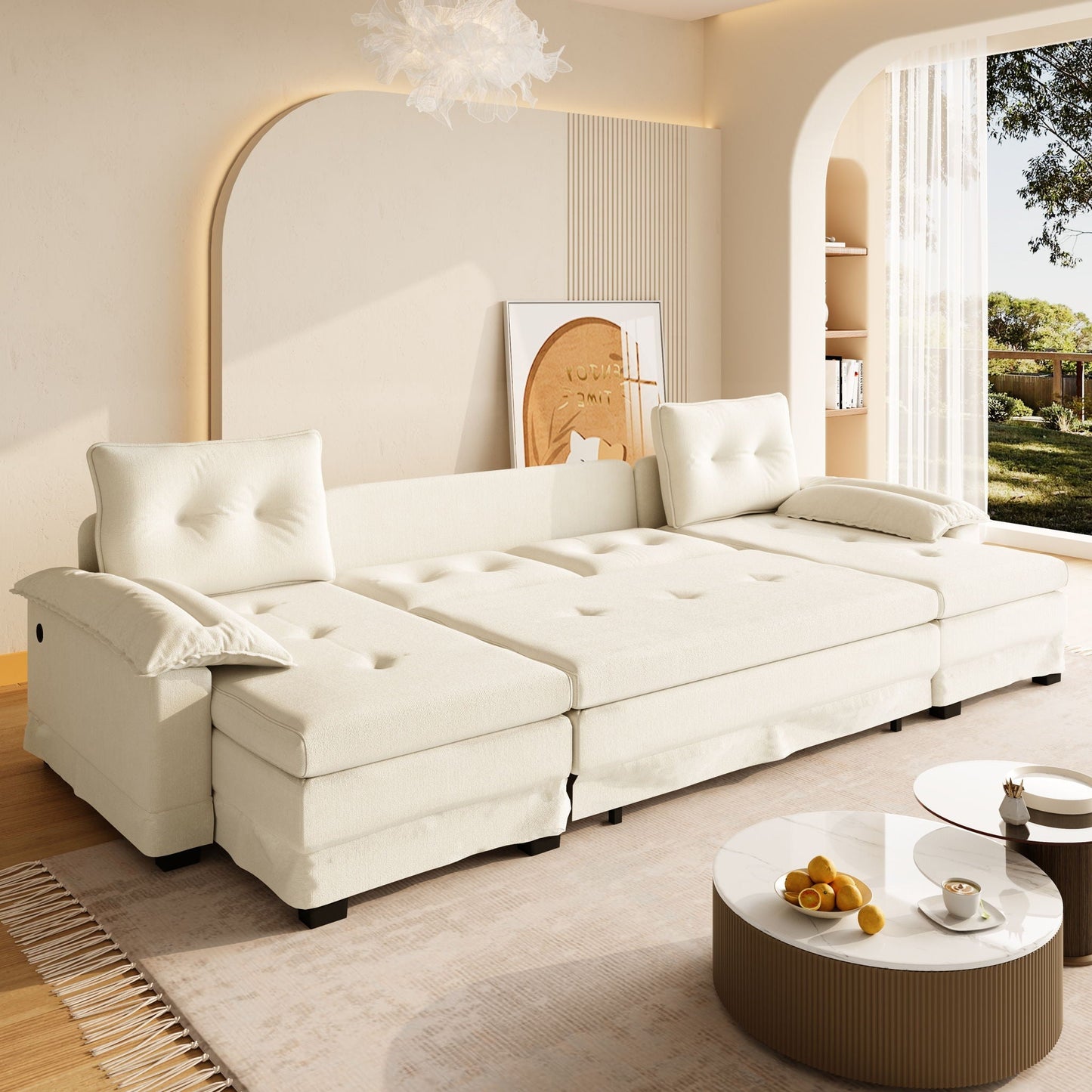 U Shaped Sleeper Sofa for a Cozy Living Room