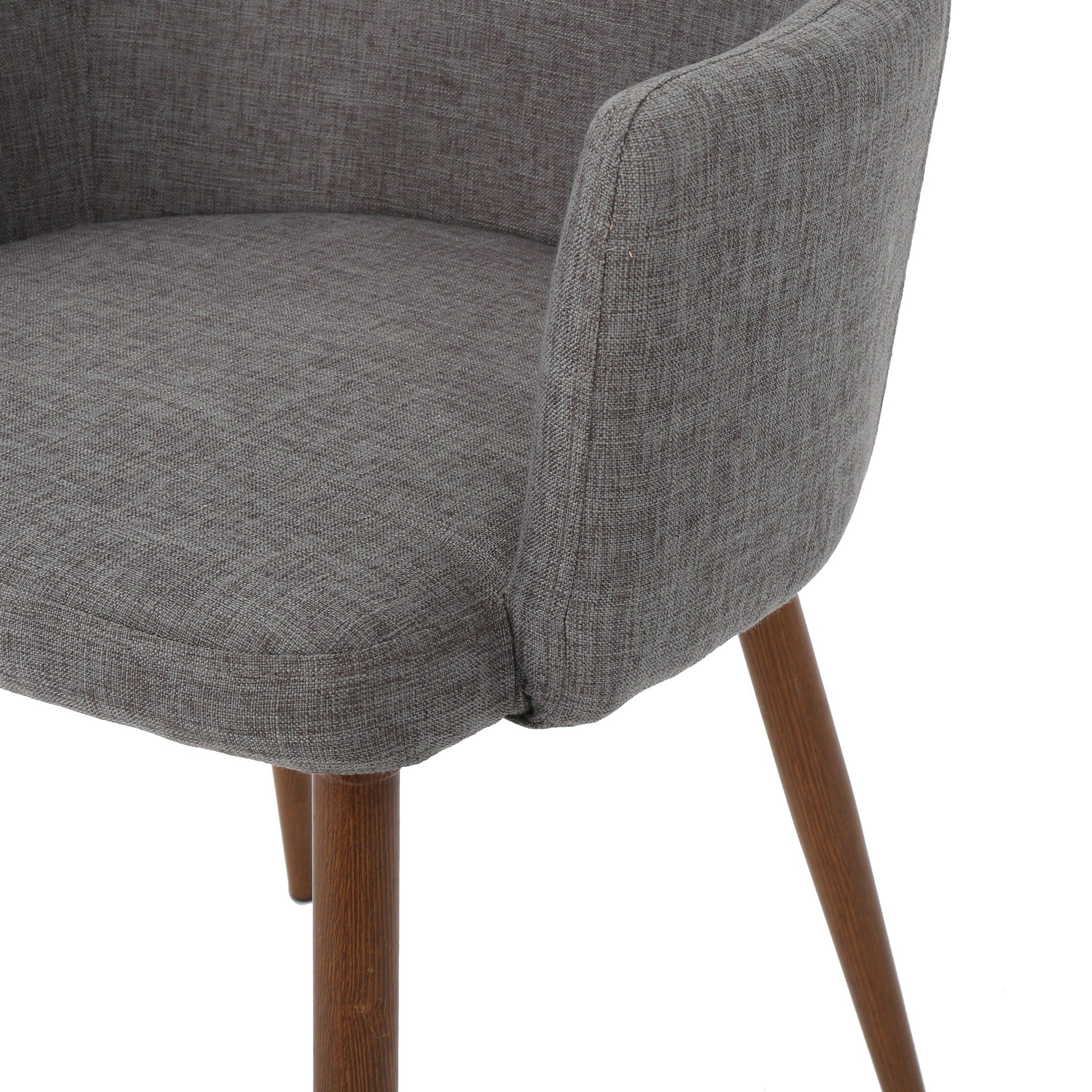 Elegant Dining Chair with contoured support, gray textured upholstery, wooden legs HouseOfZazla on Tampa Home & Garden Store