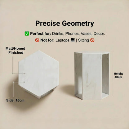 Hexagon Side Table in Modern Minimalist Style